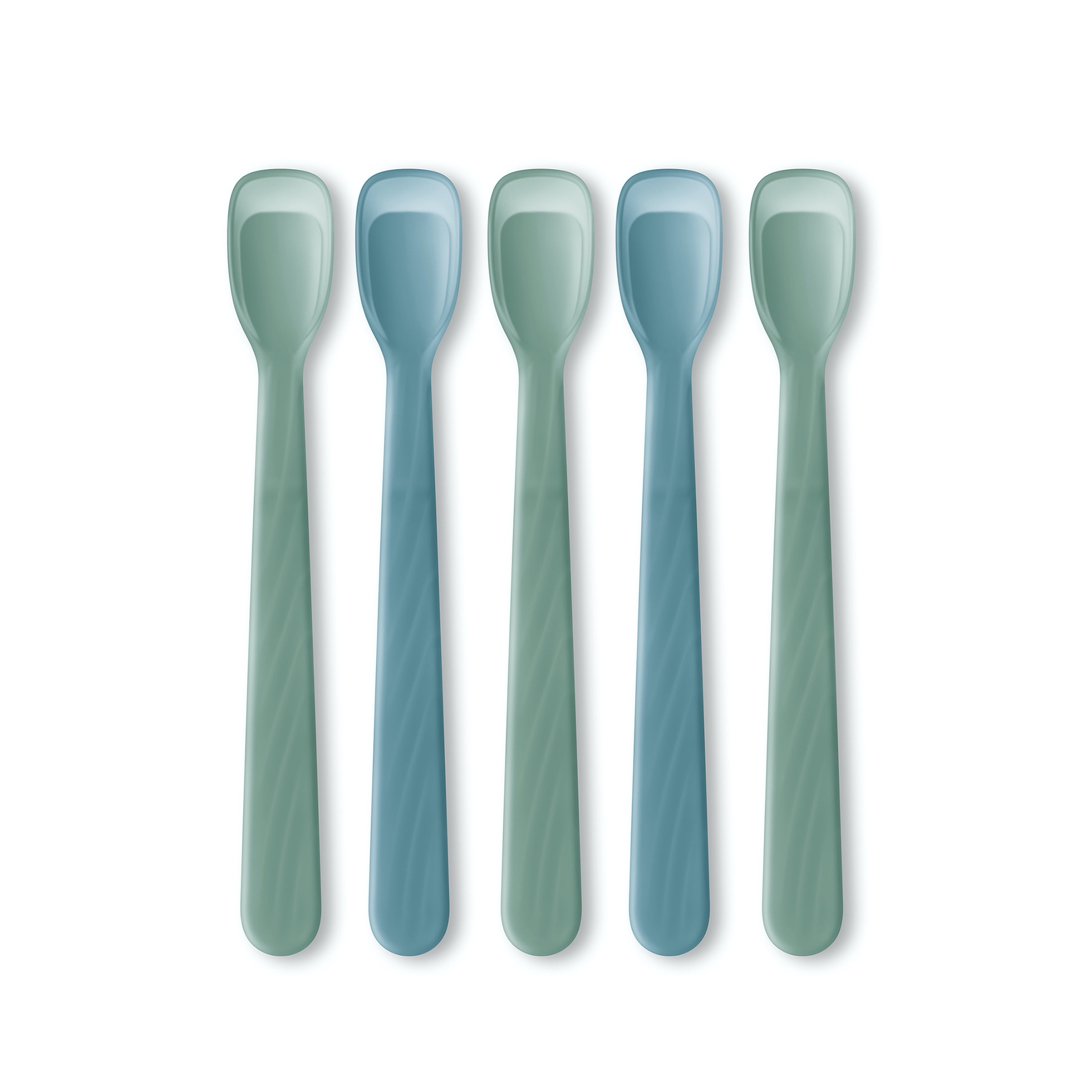 Self Feeding Spoon Set with Ultra Soft Tip & Long Ergonomic Handle For 4M+  Baby