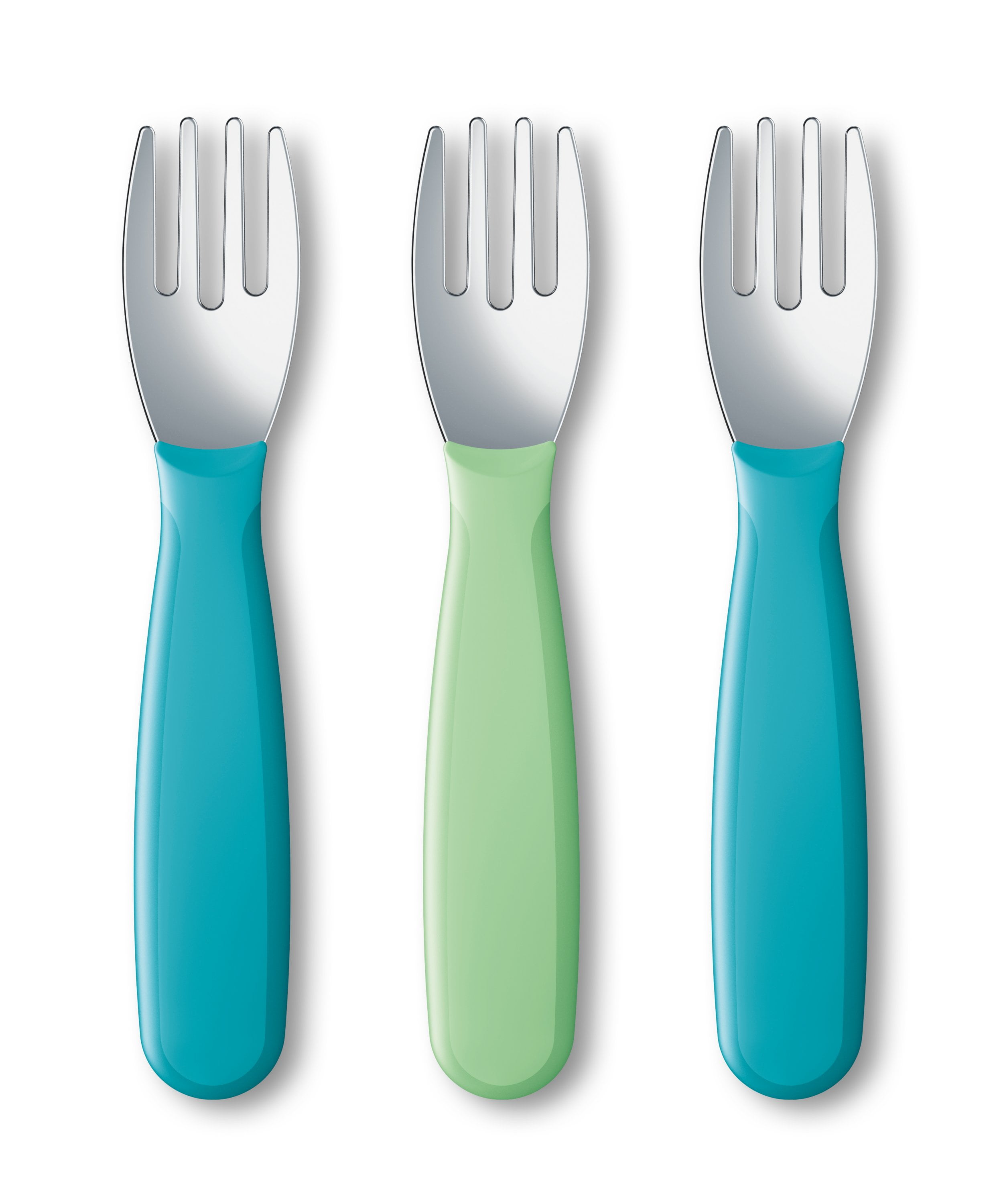 NUK Kiddy Cutlery Flatware Forks, 18+ Months, 3 Count