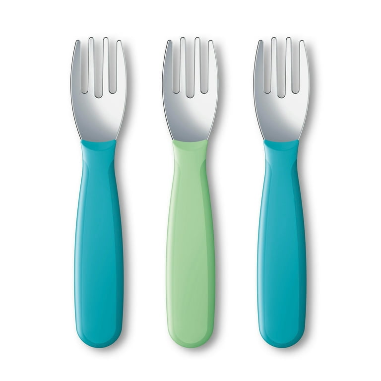 Nuk Kiddy Cutlery Spoons, 3 Pack, Blue & Green