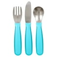 thumbnail image 1 of NUK Kiddy Cutlery, Utensil Set, 18+ Months, Blue, 3 Count, 1 of 9