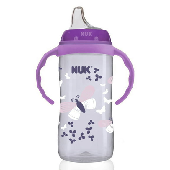 NUK Learner Cup, 10 oz Soft Spout Sippy Cup, 2 Pack, 8+ Months