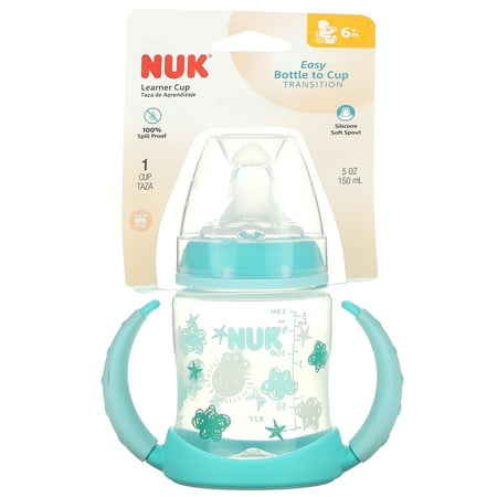 NUK Learner Cup, 5 oz Soft Spout Sippy Cup, 6+ Months