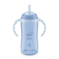 NUK Learner Straw Cup, 10 oz, Blue, Unisex