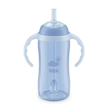 NUK Learner Straw Cup, 10 oz, Blue, Unisex