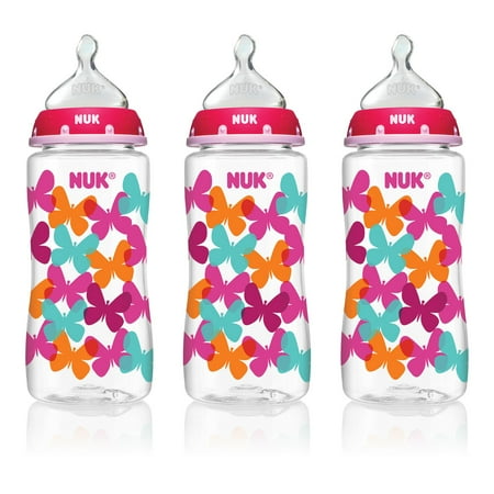 NUK Orthodontic Bottles Wide Neck 0+m Medium - 3 CT