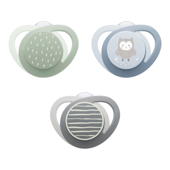 NUK Orthodontic Pacifier, Neutral, 0-6 Months, 3-Pack, Unisex