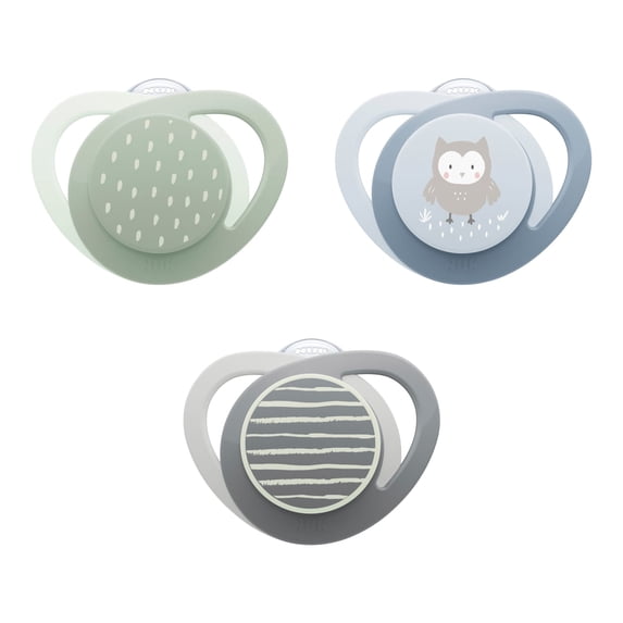 NUK Orthodontic Pacifier, Neutral, 0-6 Months, 3-Pack, Unisex