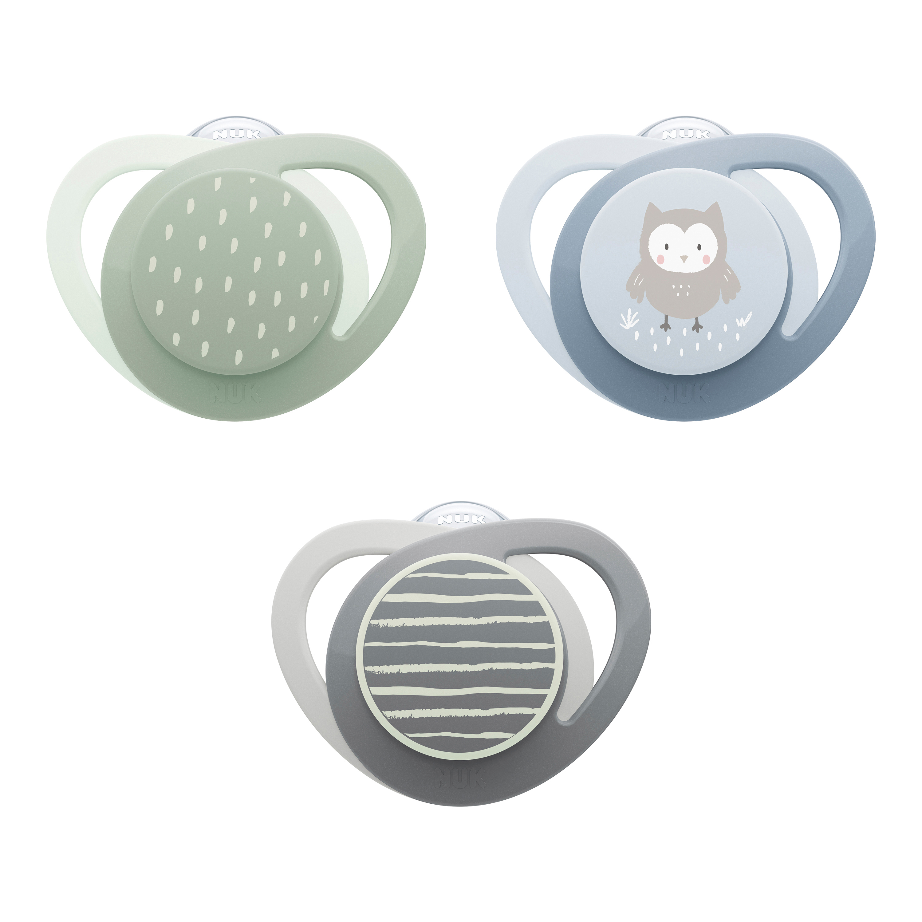 MAM Day & Night Pacifier, 06 Months, Boy, 3 pack