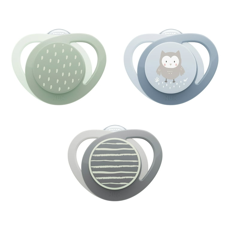 NUK Orthodontic Pacifier, Neutral, 0-6 Months, 3-Pack Variety