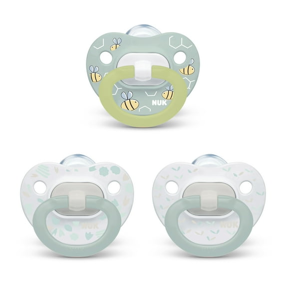 NUK Orthodontic Pacifiers, 3 Pack, 0-6 Months, Unisex