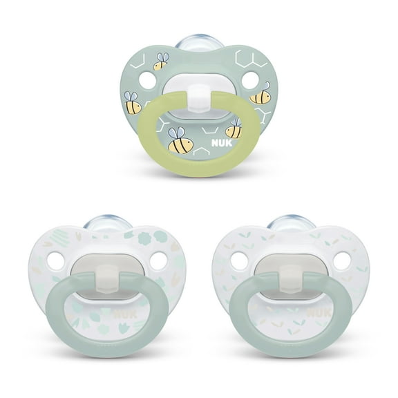 NUK Orthodontic Pacifiers, 3 Pack, 0-6 Months, Unisex