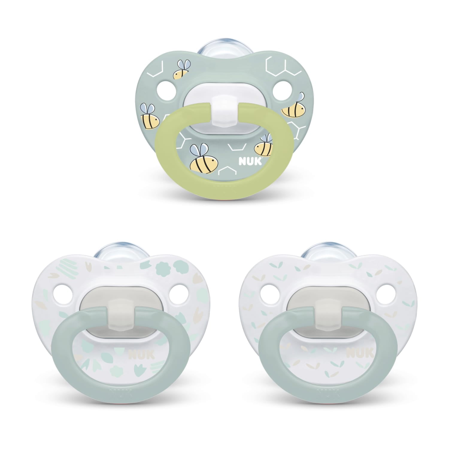 NUK Orthodontic Pacifiers, 3 Pack, 0-6 Months, Unisex