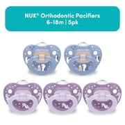 NUK Orthodontic Pacifiers, 6-18 Months, 5 Pack