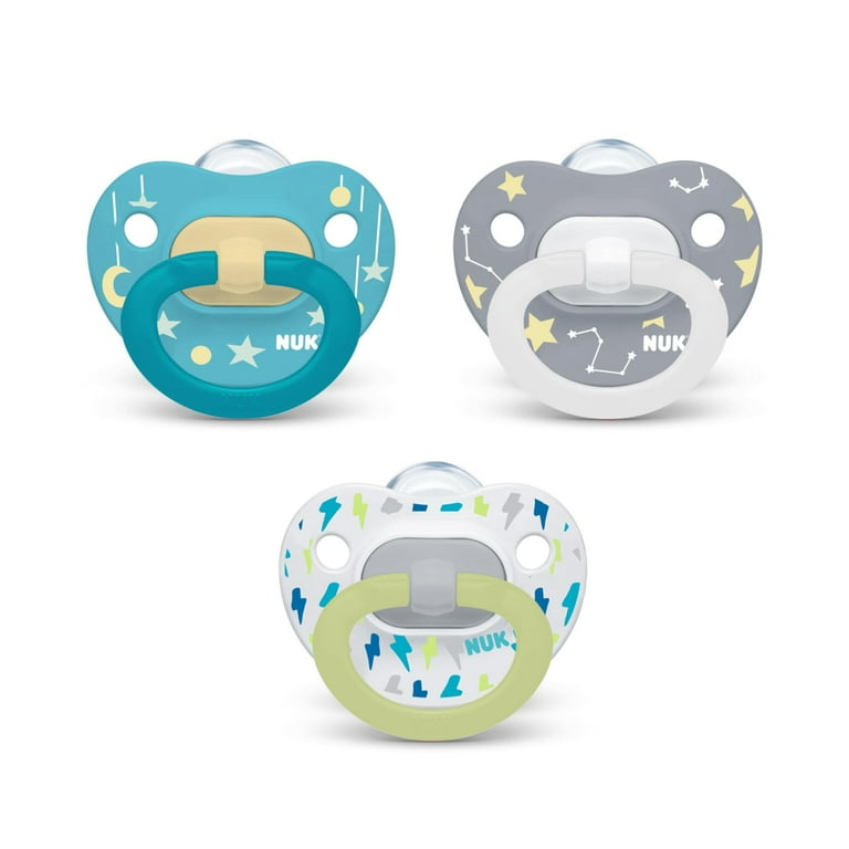 NUK Orthodontic Pacifiers, 6-18 Months, Neutral, Unisex, Pack