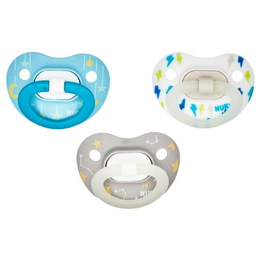 NUK Orthodontic Infant Toddler Pacifiers, 6-18 Months, Neutral, Unisex, 3 Pack