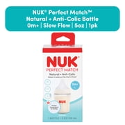NUK Perfect Match Anti-Colic Baby Bottle, Slow Flow Silicone Nipple, 5 oz, 1 Pack