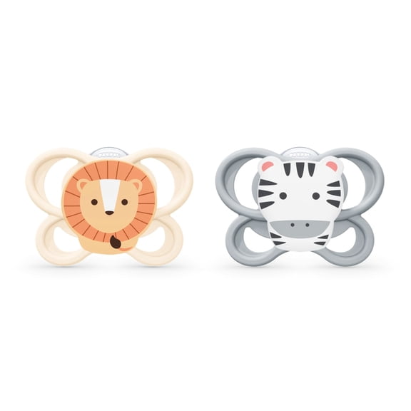 NUK Perfect Match Air Baby Pacifier, 6-18 Months, Animals, 2 Pack
