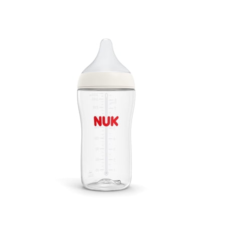 NUK Perfect Match Anti-Colic Baby Bottle, Medium Flow Silicone Nipple, 8 oz, 1 Pack