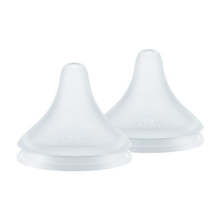 NUK Perfect Match Medium Flow Baby Bottle Replacement Nipples, 2 Pack