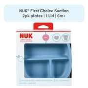 NUK First Choice Suction Plates and Lids, 2 Pack