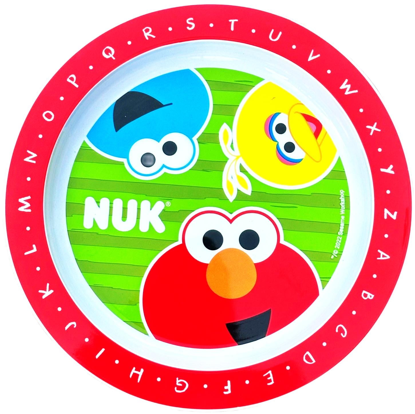NUK Sesame Street Kids Round Plate, Elmo, Cookie Monster, Big Bird
