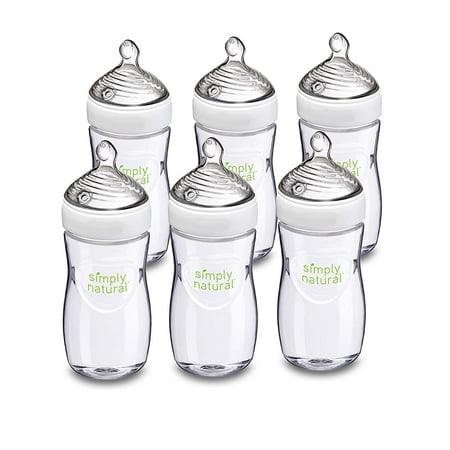 NUK Simply Natural Baby Bottles, 9 oz, 6-Pack