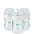 thumbnail image 1 of NUK Simply Natural Bottle with SafeTemp, 5 oz, 3 Pack, 0+ Months, Unisex, Clear, 1 of 6