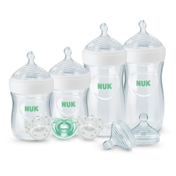 NUK Simply Natural Bottle with SafeTemp, 9 Piece Gift Set