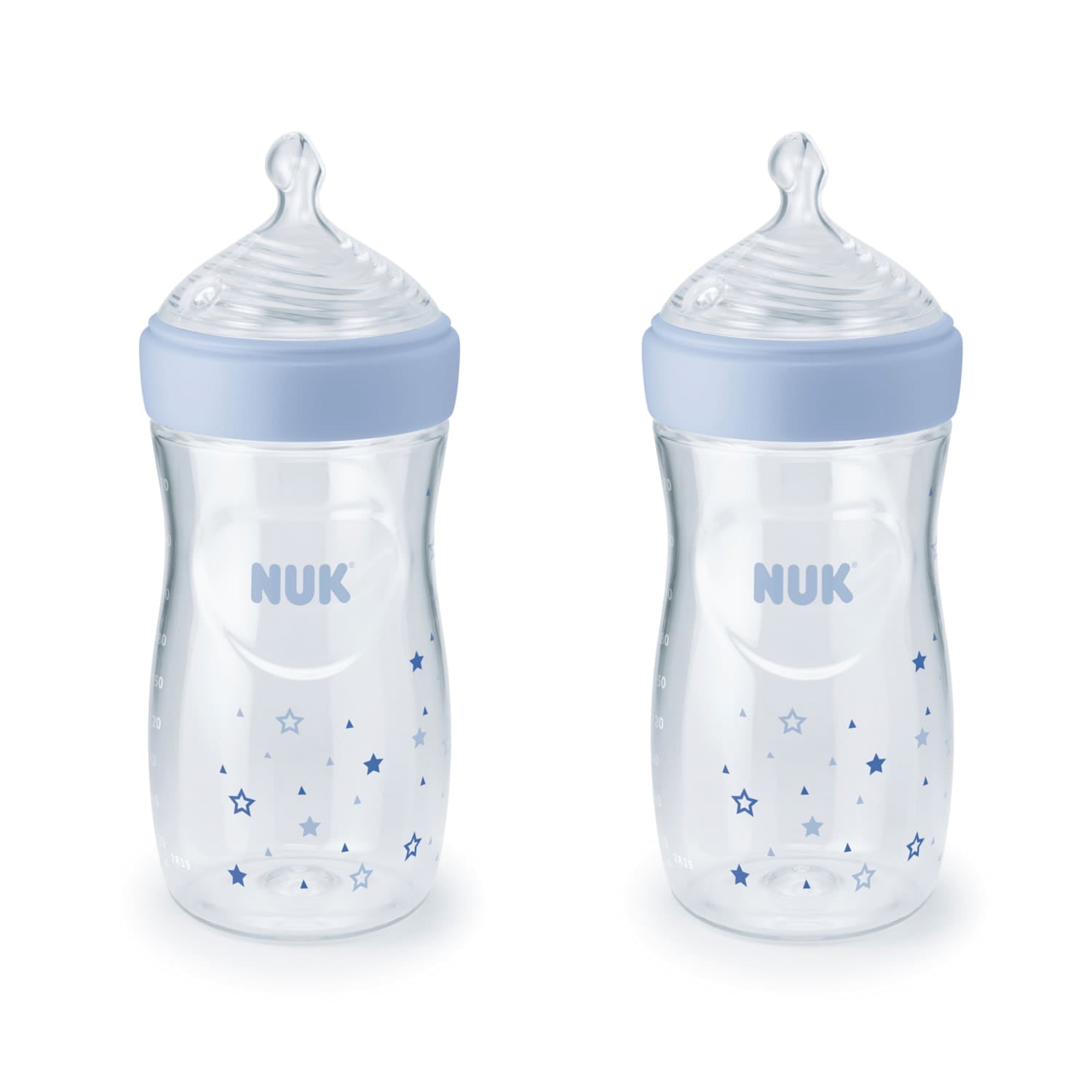 NUK Simply Natural Bottle with SafeTemp, 9 oz, 2 Pack, 1+ Months