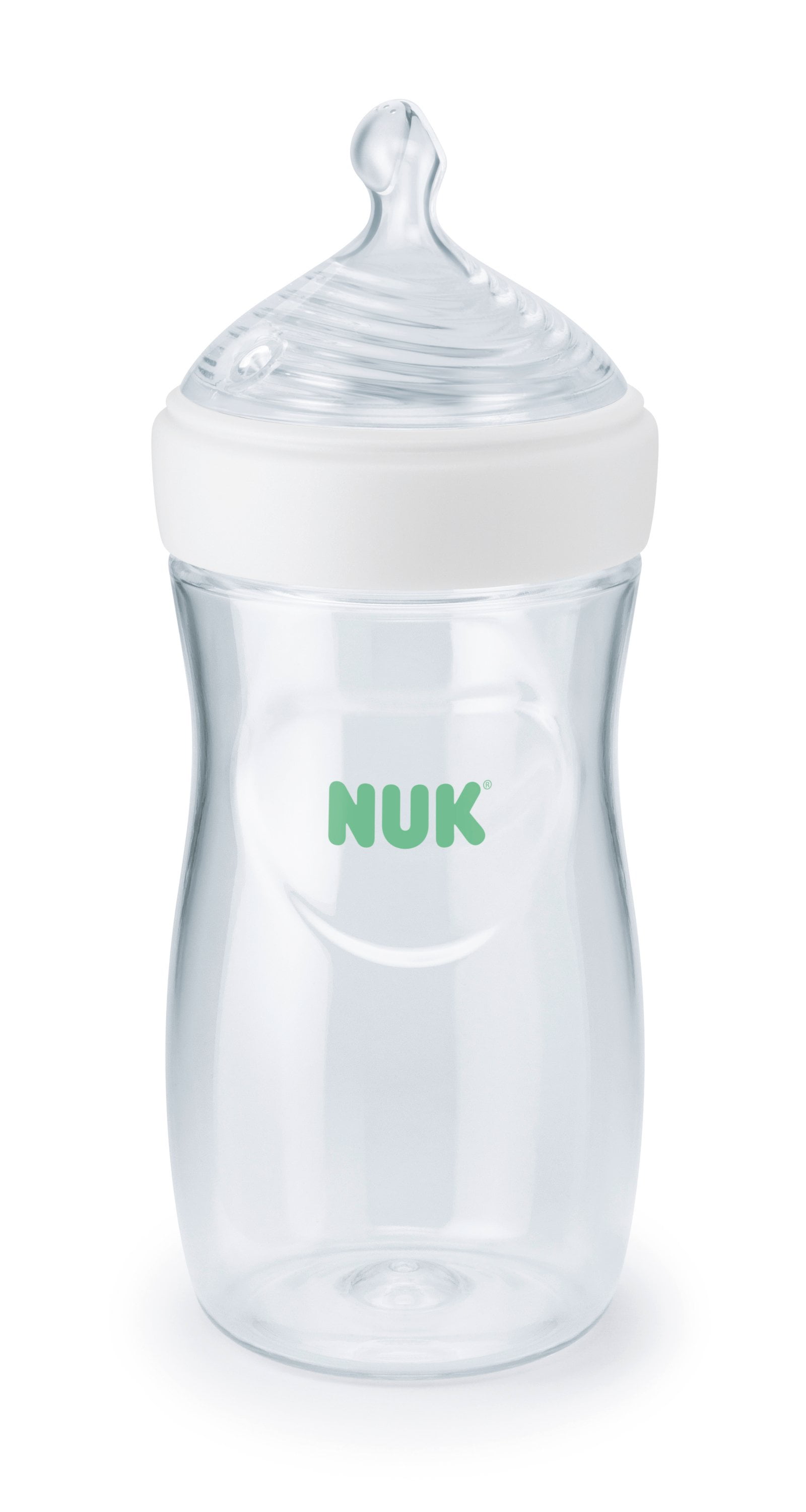 NUK Simply Natural Bottle with SafeTemp, Clear, 9 oz