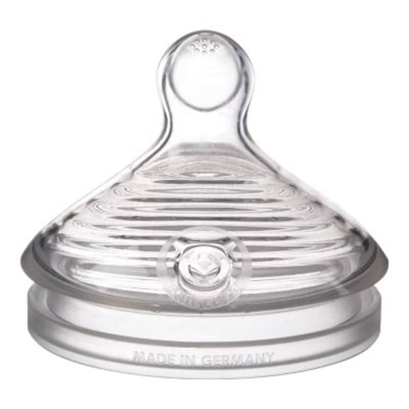 NUK Simply Natural Fast Flow Bottle Nipples, 2 Pack, 6+ Months
