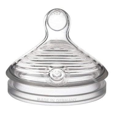 NUK Simply Natural Fast Flow Bottle Nipples, 2-Pack, Silicone