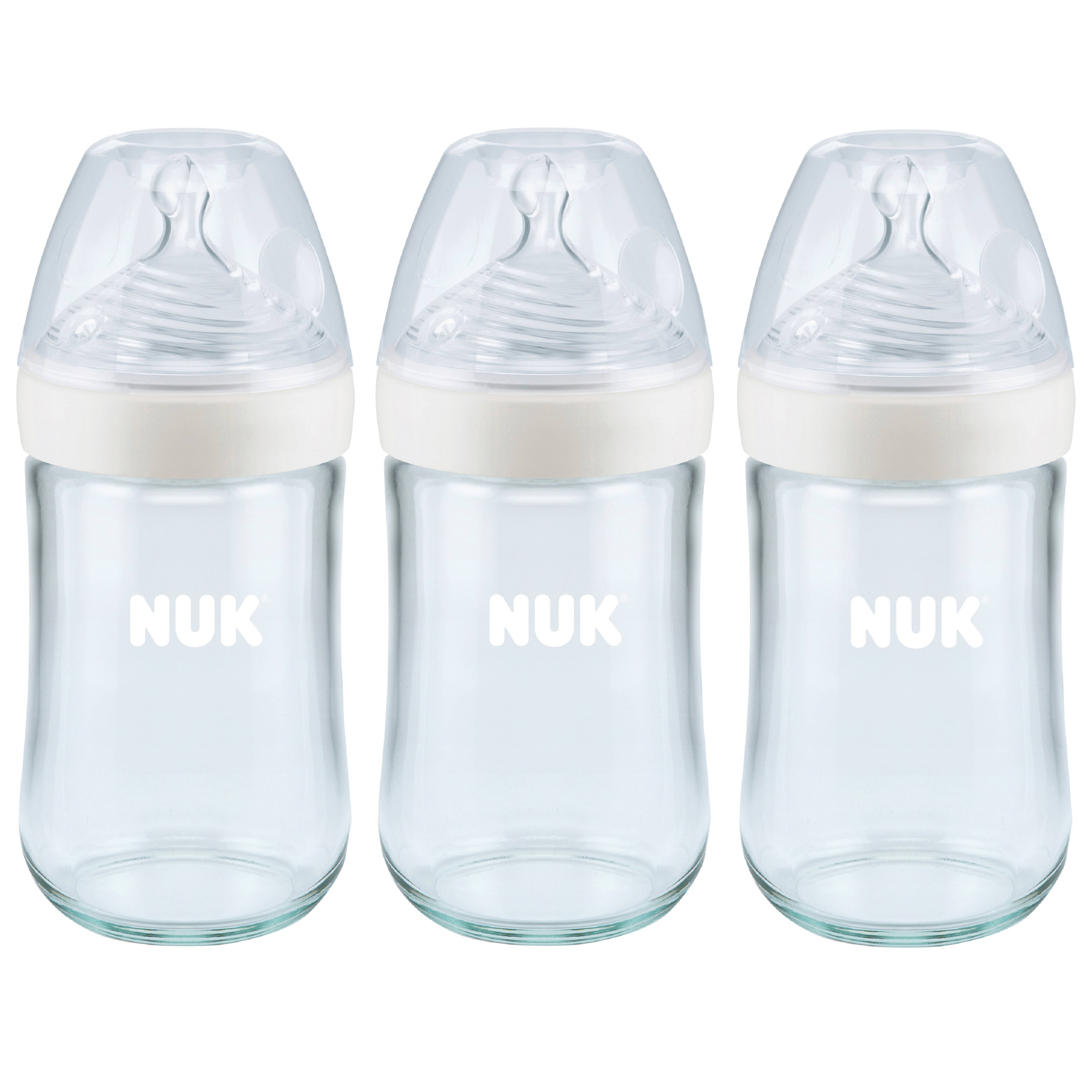 NUK® Simply Natural™ Glass Bottle 8oz, 3 count