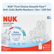NUK First Choice Smooth Flow Anti-Colic Bottle Newborn Gift Set, 0+ Months