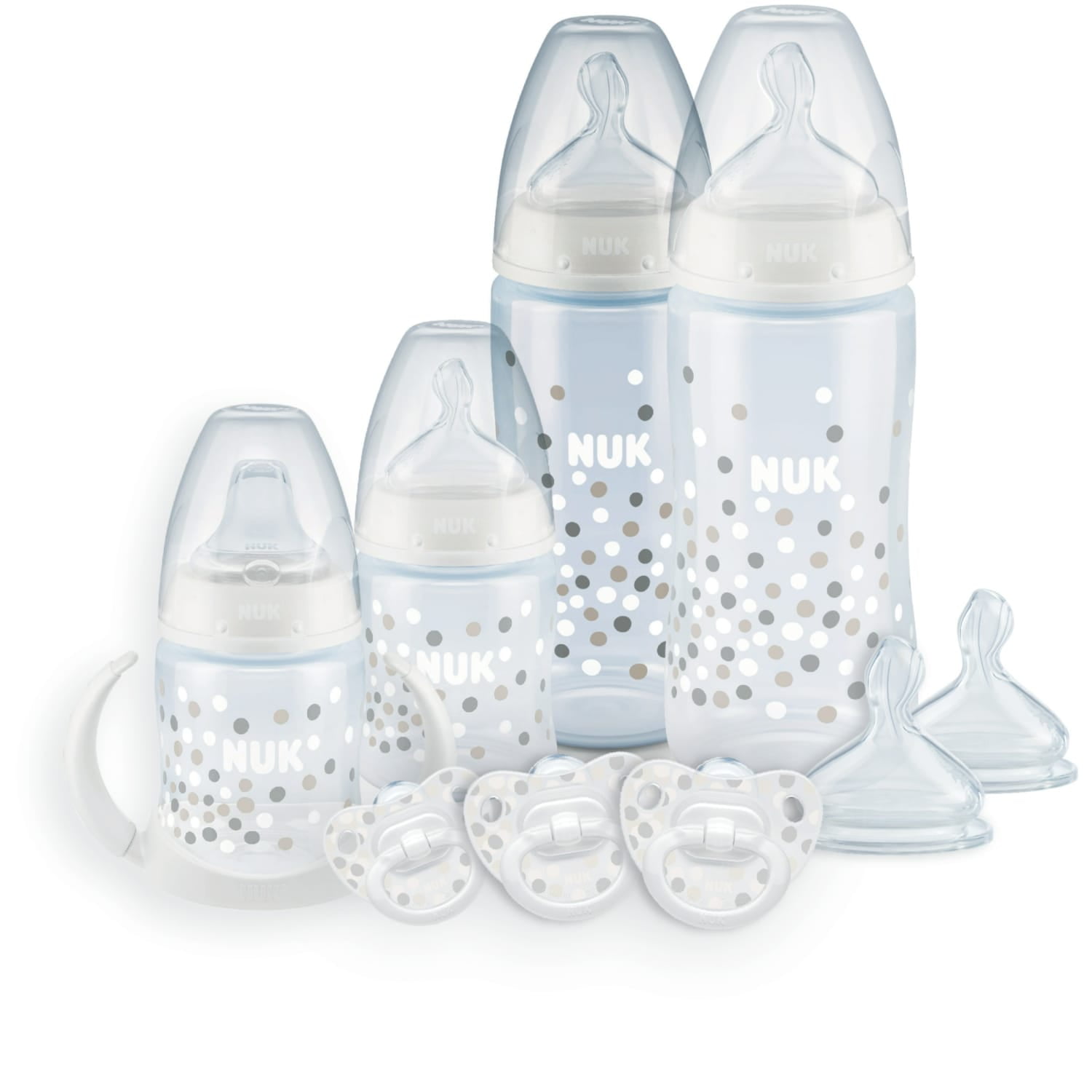 NUK 69501 Smooth Flow Anti-Colic Bottle Newborn Gift Set Blue