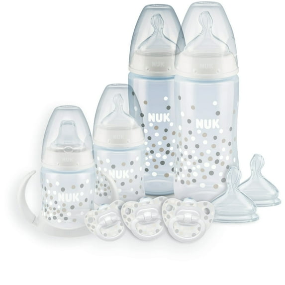 NUK First Choice Smooth Flow Anti-Colic Bottle Newborn Gift Set, 0+ Months