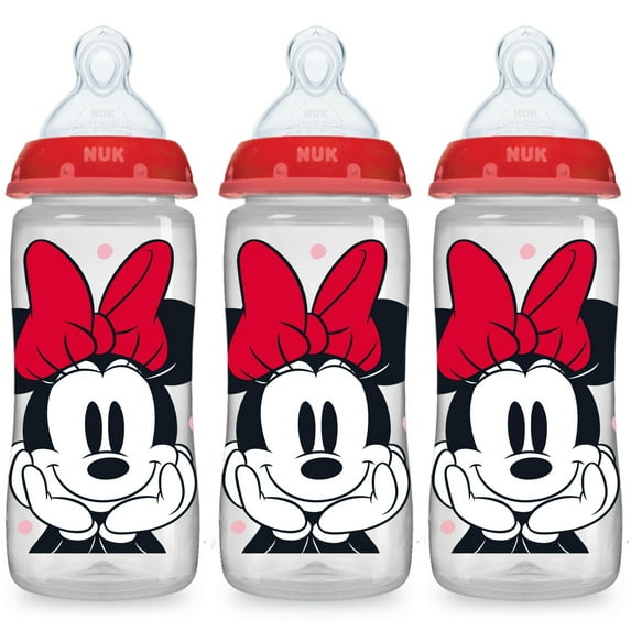 NUK Smooth Flow Disney Bottle, Minnie Mouse, 10 oz, 3 Pack