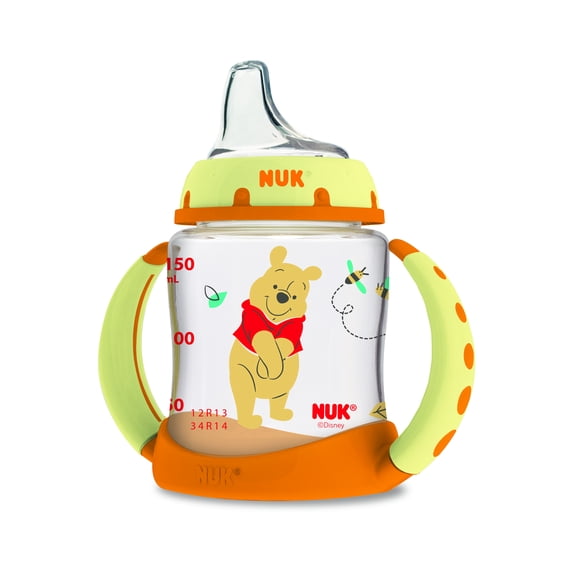 NUK Winnie the Pooh Learner Cup, 5 oz Soft Spout Sippy Cup, 1 Pack, 6+ Months