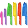 thumbnail image 1 of NULAS Knife Set, 6-PC Colorful Kitchen Knife Set, 6 Sharp Kitchen Knives with Covers for Cooking, Cutting, Multicolor, 1 of 7