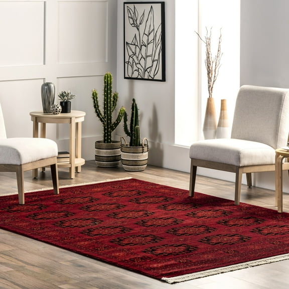 nuLOOM Diandra Traditional Motif Area Rug, 4' x 6', Diandra Red