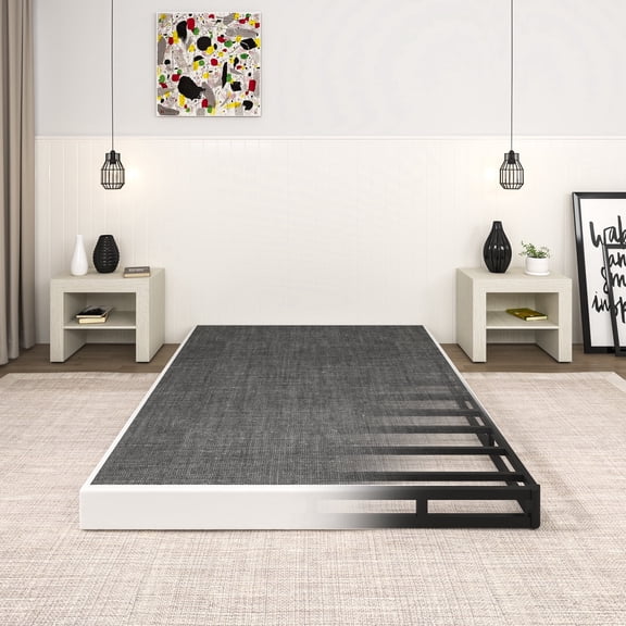 NULS Queen Box Springs 5 inch, Heavy Duty Metal Mattress Foundation with Cover, Easy Assembly