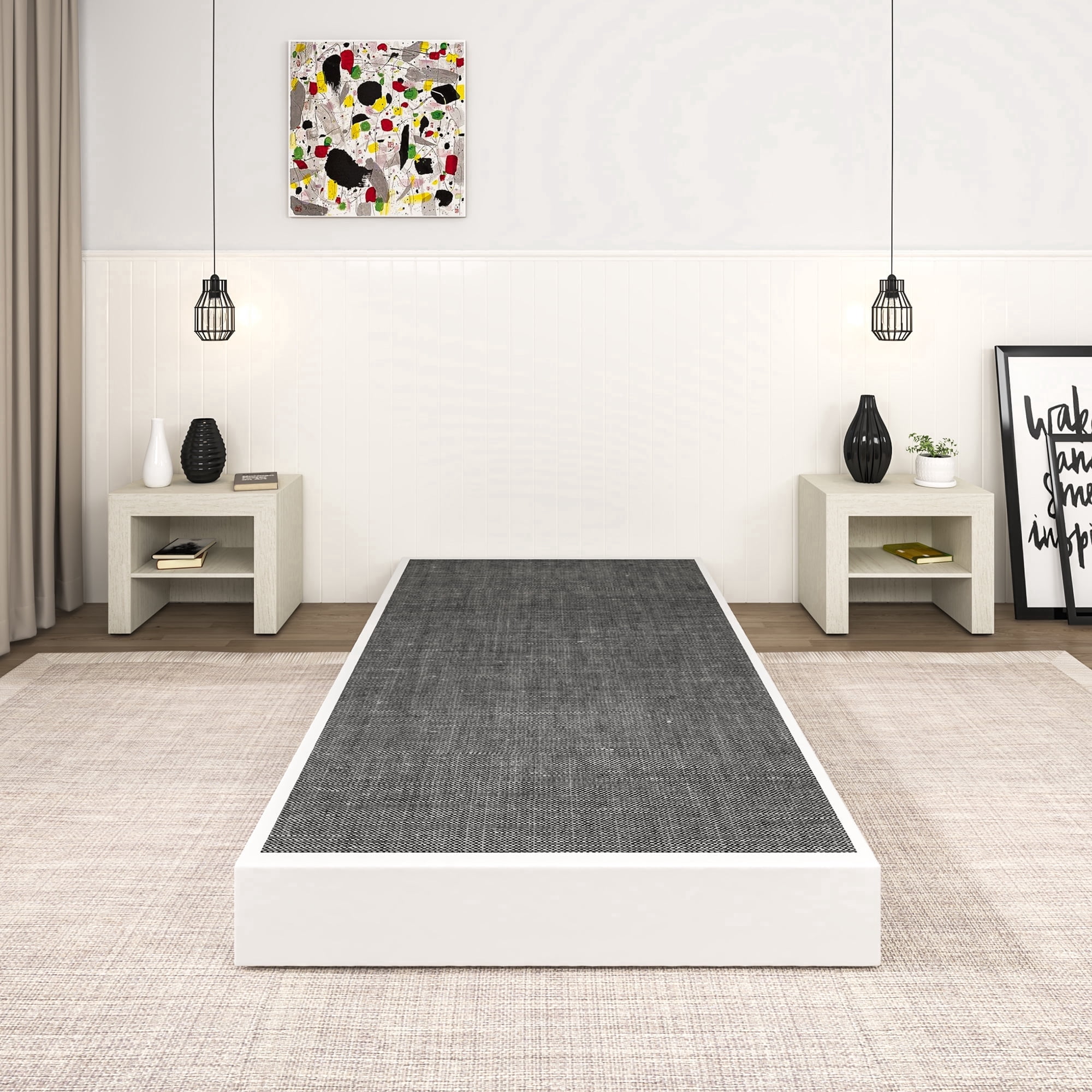 NULS 7 Inch Twin Box Spring Bed Base, 1500 LBS Heavy Duty Metal ...
