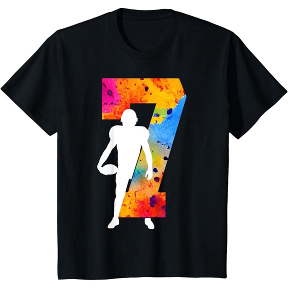 NUMBER 7 YEARS FOOTBALL 7TH BIRTHDAY T-Shirt