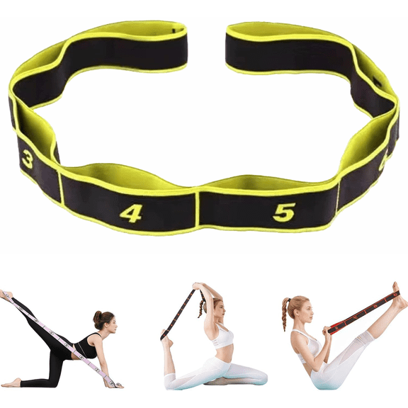 NUMBERED RESISTANCE BANDS, 8-RING ELASTIC BANDS, ADJUSTABLE RESISTANCE, NON-SLIP, SUITABLE for FULL-BODY STRETCHING and SHAPING.