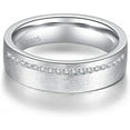 thumbnail image 1 of NUNCAD Stackable Sterling Silver Wedding Band Ring White CZ Anniversary Ring Jewelry Gift, 1 of 5