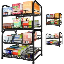 Smart Design 36 Can Organizer - Adjustable 3-Tier Rack - Pantry Canned  Goods Holder, Countertop, Cabinet, Fridge Storage Organization - White