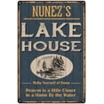 thumbnail image 1 of NUNEZ'S Lake House Blue Cabin Home Decor Gift 8x12 Metal 208120038306, 1 of 1