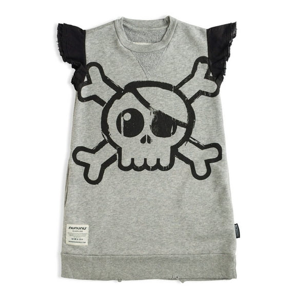 NUNUNU Ruffled Sleeve Sweat Dress