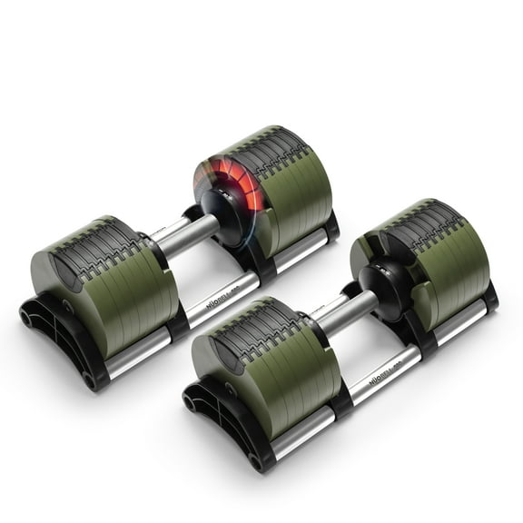 NUOBELL Adjustable Dumbbells Pair 5-80 lbs : the Adjustable Dumbbell Set to Replace 16 Sets of Dumbbells. Add Nuobell Dumbbells 80lb and Free Weights to Your Home Gym. Just Twist the Handle to Adjust