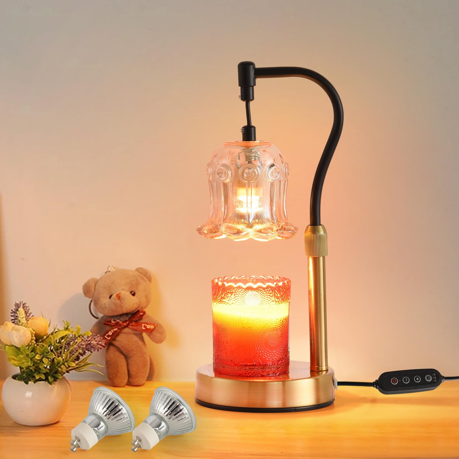 NUODIFAN Candle Warmer Lamp, Electric Wax Melt Warmer with Timer